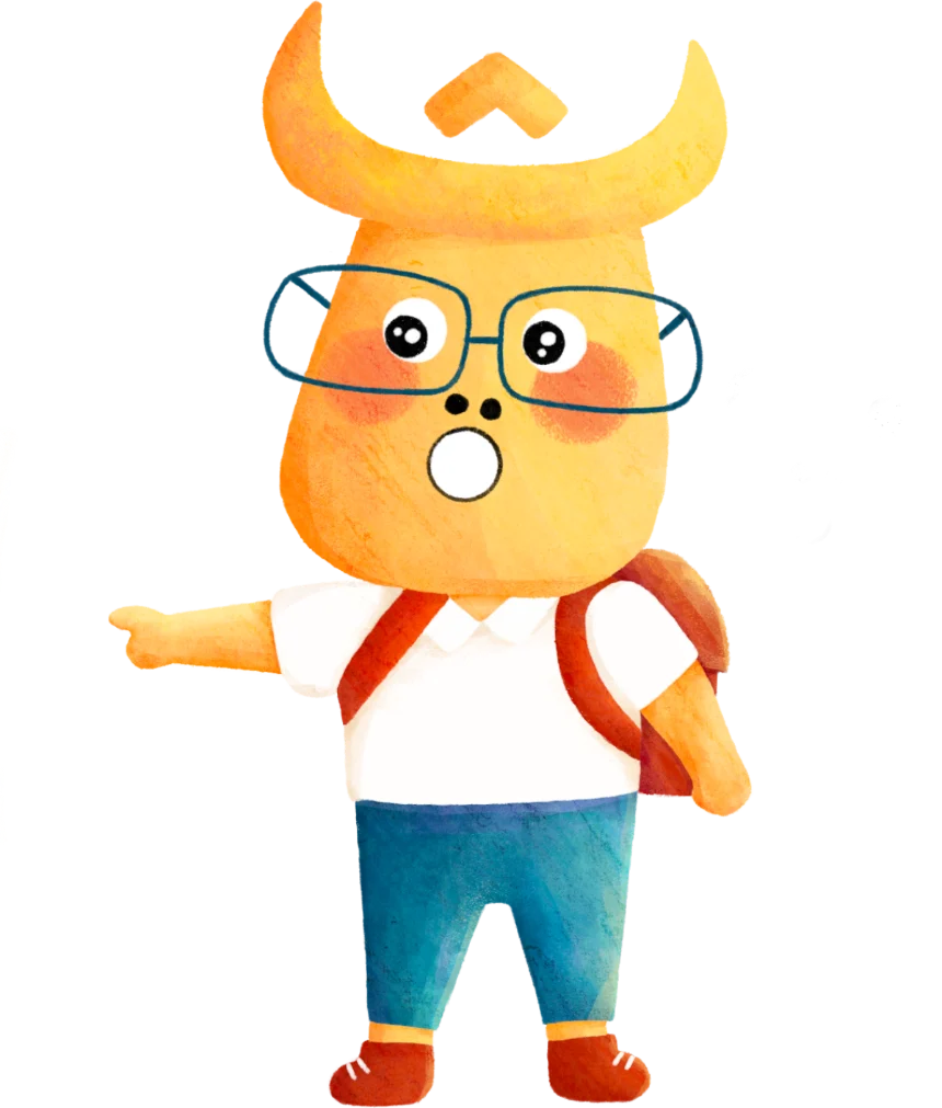 Mascot Trẻ Trâu chào mừng